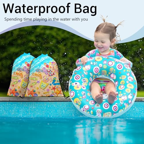 Image of Gymnastics Grip Bag Coastal Pouch String Bag for Travel Colorful Flip Flop Print