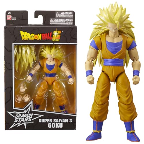 Dragon Ball Super Bandai Figurina Dragon Stars 17 cm - Super Saiyan 3 Goku - Licenza ufficiale Dragon Ball - Figurina articolata Super Saiyan 3 Goku - Giocattolo per bambini 4 anni e + - 36184J