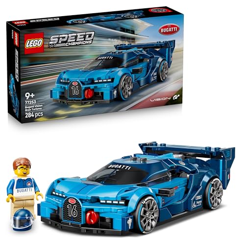 LEGO Speed Champions Hypercar Bugatti Vision GT - Jouet Voiture - Maquette avec Minifigurine Collector de Pilote - Idée de Cadeau Gaming pour Garçon dès 9 Ans & Fans de Sport Automobile 77253