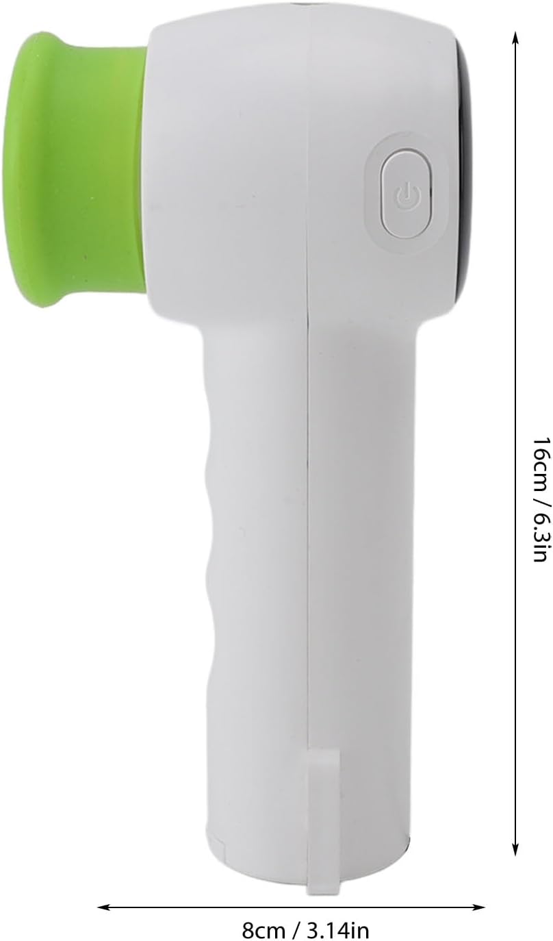 Dimensions of the Ymiko Handheld Portable Food Vacuum Sealer, showing 16cm (6.3in) height and 8cm (3.14in) width