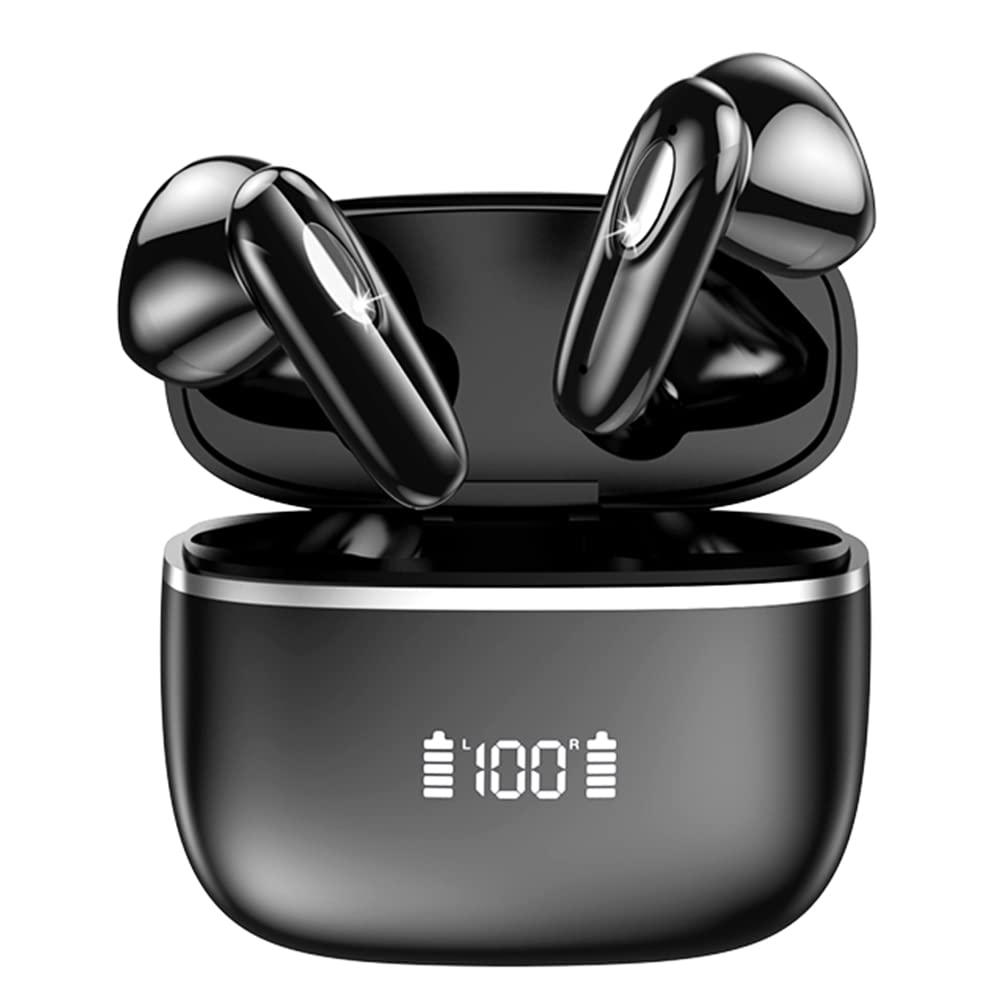 MexSpFit Wireless Earbuds, Bluetooth 5.2 Ear Buds Headphones in-Ear Stereo Touch Control Noise Cancelling Bluetooth Earbuds with Wireless Charging Case Headset Built-in Mic Earphones