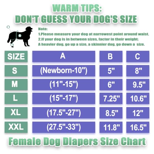 Image of wegreeco Female Dog Diapers, Washable Reusable Pet Puppy Doggie Diapers for Small Medium Large Female Dogs in Heat Period, Doggy Period Panties, 5 Pack, Medium, A Sea of Flowers