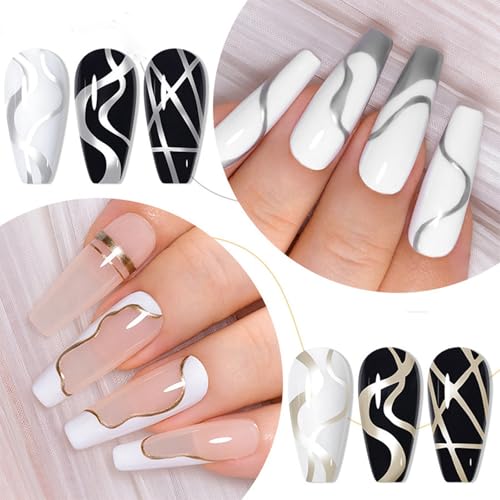 Esmalte para uñas con efecto espejo metálico color plata miniatura 4