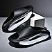 SPKFHD Men's fashionable slippers - Thick-soled slip-on sandals with EVA sole. Comfortable and lightweight. Suitable for daily indoor and outdoor wear. (BLACK,10)
