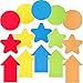 60 Pieces Carpet Spot Sit Markers Colorful Circle Carpet Markers Stars Spot Markers Arrow Floor Markers for Classroom, 4 Inches