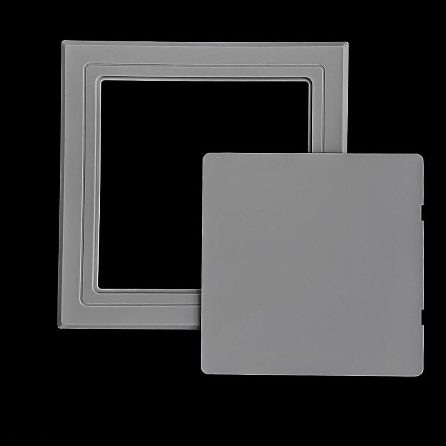 Kanduo Grey Plumbing Access Door Access Panel Self Adhesive Wall Access Panel Door For Shower, Conceals Electric Meter Hole Cover(,200X200mm/7.8X7.8in)