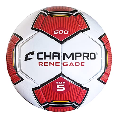 Ballon de football Renegade rouge écarlate taille 3 résistant pour éviter les crevaisons
