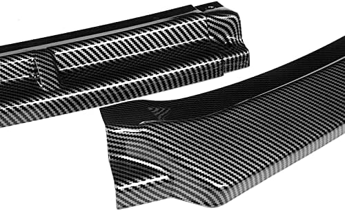 3PCS Front Bumper Lip Kit fit for compatible with 2017-2021 Honda Civic SI, Type-R Style Splitter Trim Protection Spoiler, Air-Dam-Chin-Diffuser (Carbon Look)