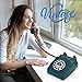 Retro Design Corded Landline Phone - Classic Vintage Old Fashioned Rotary Dial Style Desk Table Home Office Coiled Cord Handset w/ Button Dialing, Standard Telephone Jack - Pyle PPRETRO25BL (Blue)
