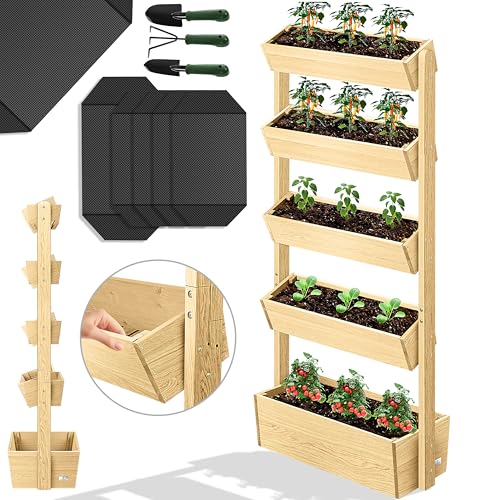 KESSER® Hochbeet mit 5 Etagen Premium Blumenkasten Blumentreppe...