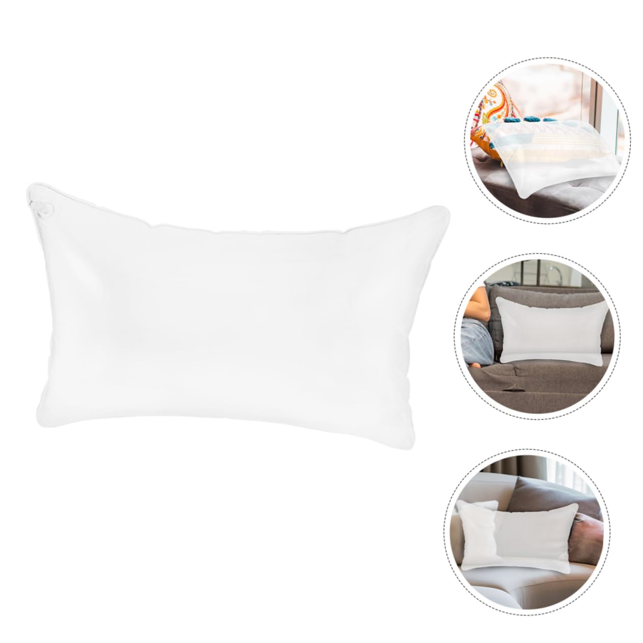TOYANDONA Lot De 3 Oreillers Gonflables en Mousse pour Salon Voyage Camping Extérieur Imperméable en PVC