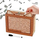 Wooden Money Boxes, Adult Money Boxes with Counters, Cat Ear Cash Boxes, Best Gift for Friends ($10,000)