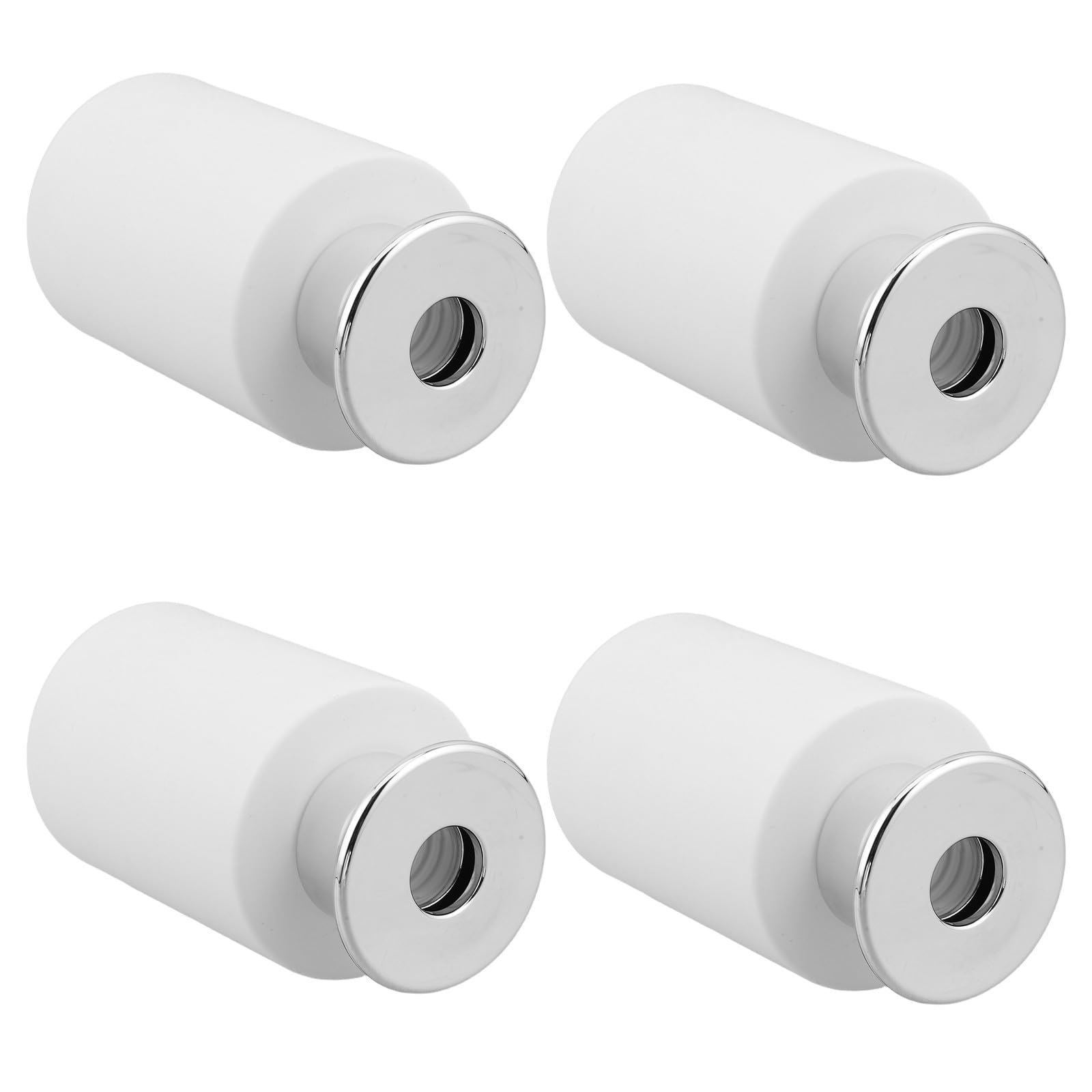 ibasenice Botellas Difusoras de Aromas Esenciales de Vidrio Blanco 120ml Tapa de Hongo, Sello Hermético y Diseño Moderno para SPA y Salas de Estar, Pack de 4 Piezas