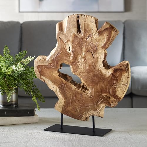 Uttermost Bahati Figura de Madera Natural y Negra 22.8 pulg alto miniatura 3