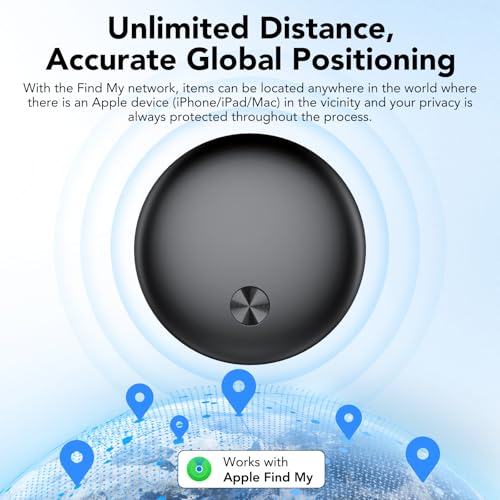 Image of Air Tracker Tags-1 Pack, 2025 New [Apple MFi Certified],Bluetooth Tracker Work with Apple Find My (iOS Only), Replaceable Battery, Smart Tag with Diverse Holder, Item Finder for Luggage /Key /Suitcase