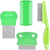 4 Pcs Lice Comb, Stainless Steel Tooth Comb, Lice Removal Combs
