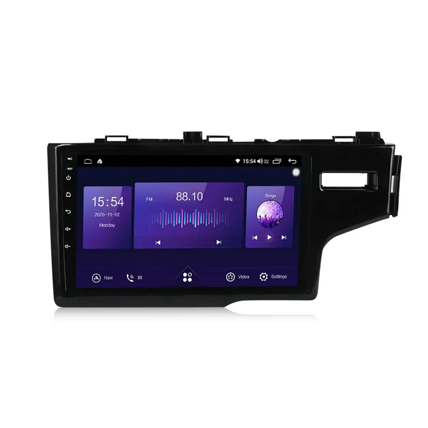 Radio Samochodowe dla Honda Jazz Fit 2014-2015 Przenośny OdtwarzaczDotykowym Hd, Bluetooth, Wi-Fi, Radiem, Wideo I Muzyką; Mirror Link, 4 Rdzeń 1G+16G