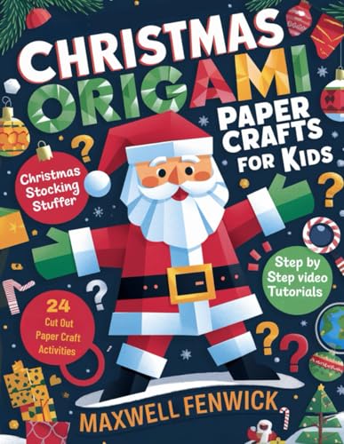 Christmas Origami Paper Crafts for Kids Ages 4-8: 24 Fun and Easy Festive Paper Cutting, Folding, and Gluing Arts and Crafts Activity Book for ... for Christmas Gifts & Stocking Stuffers image 2