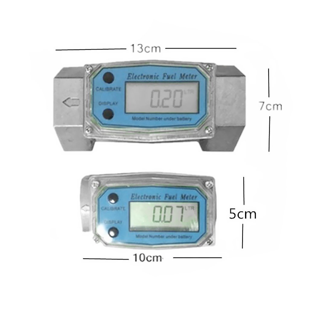 MERISHOPP® Turbine Digital Diesel Fuel Flow Meter Oval Gear Flow 1inch 100L/Min|Business & Industrial | Hydraulics Pneumatics & Pumps | Pump & Flow Controllers |1 Piece Digital Flow Meter 1