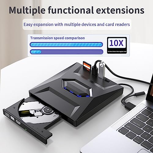 Graveur de CD DVD Externe Solution PC sans Lecteur Windows 11 10 8 7