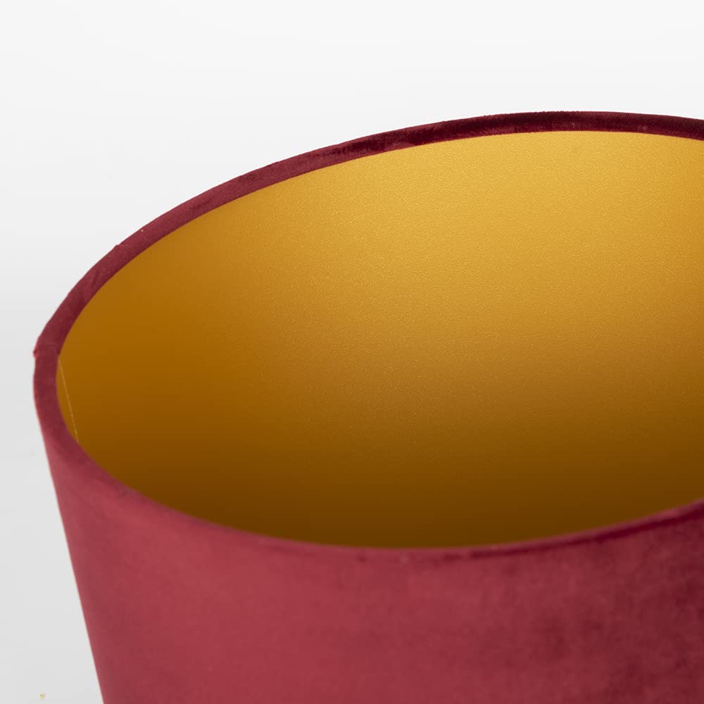 Uniqq Abat-jour velours rouge Ø 40 cm - 30 cm de haut