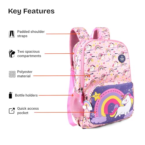 Image of Nasher Miles Polyester Backpack | Ideal for Preschool, Kindergarten, College, School, Office& Travel | Toddler, Girls, Boys, Men, Women