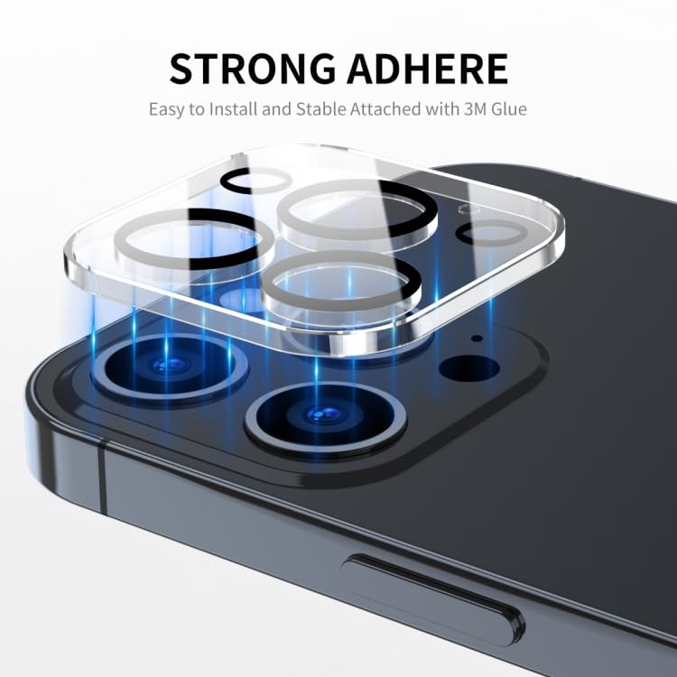 Image of Xmon Back Camera Lens Protector for iPhone 14 Pro Max Premium Camera Glass Protector Guard, Anti-Scratch, Ultra-Clear, Easy Installation