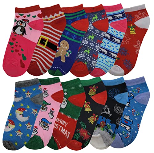Image of SUMONA Differenttouch 12 Pairs Pack Women Low Cut Colorful Fancy Design Ankle Socks