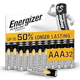 Energizer Alkaline Power   Piles AAA (Lot de 32)   Alcaline 1,5V   Énergie Longue durée   Idéales pour Les appareils du Quotidien   Emballage 100% Recyclable   Conservation 7 Ans [Exclusivité Amazon]