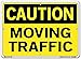 Vestil SI-C-20-C-AC-130 MOVING TRAFFIC Caution Sign, Aluminum Composite, 0.130" Overall Size, 14.5" W x 10.5" H