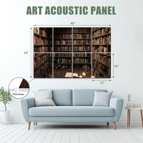 8 Pack de Paneles Acústicos Decorativos para Absorción de Sonido 48"x32" miniatura 2