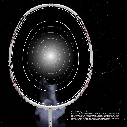 Image of Hundred Nuclear 72 Carbon Fibre Unstrung Badminton Racket with Full Racket Cover for Intermediate Players