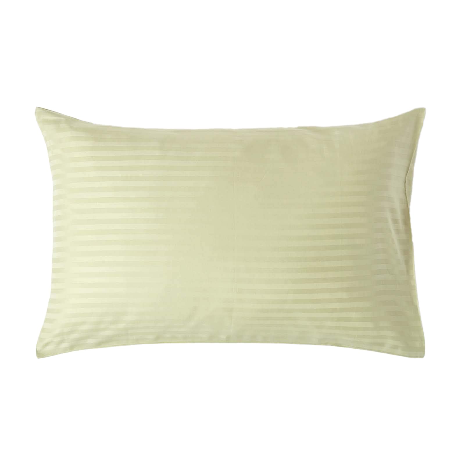 Homescapes Unisex Green Egyptian Cotton Satin Stripe Housewife Pillowcase 330 Tc In