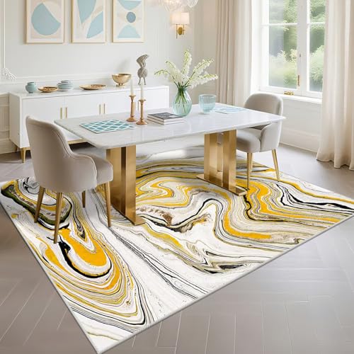 Tapis non slip doux à rayures abstraites avec envers antidérapant
