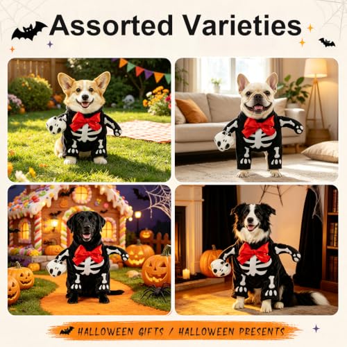 NACOCO Halloween Dog Funny Costume Pet Horror Skeleton Clothes Dog Wonderful Christmas Clothes for Small to Large Dog and Cat(Skeleton,M) - image 6