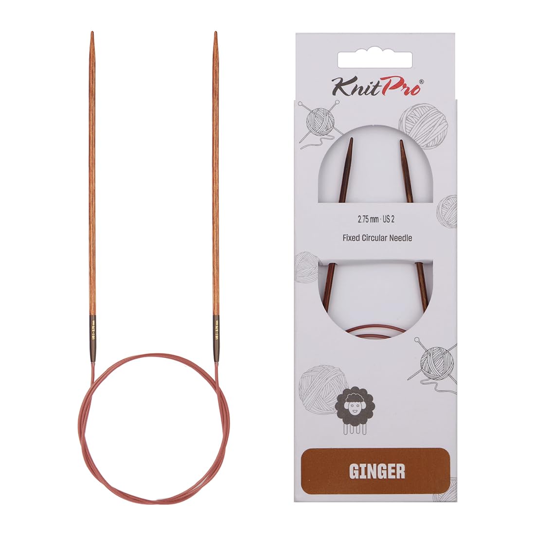 KnitPro Ginger Fixed Circular Needles 32" (80cm) | 2.75mm