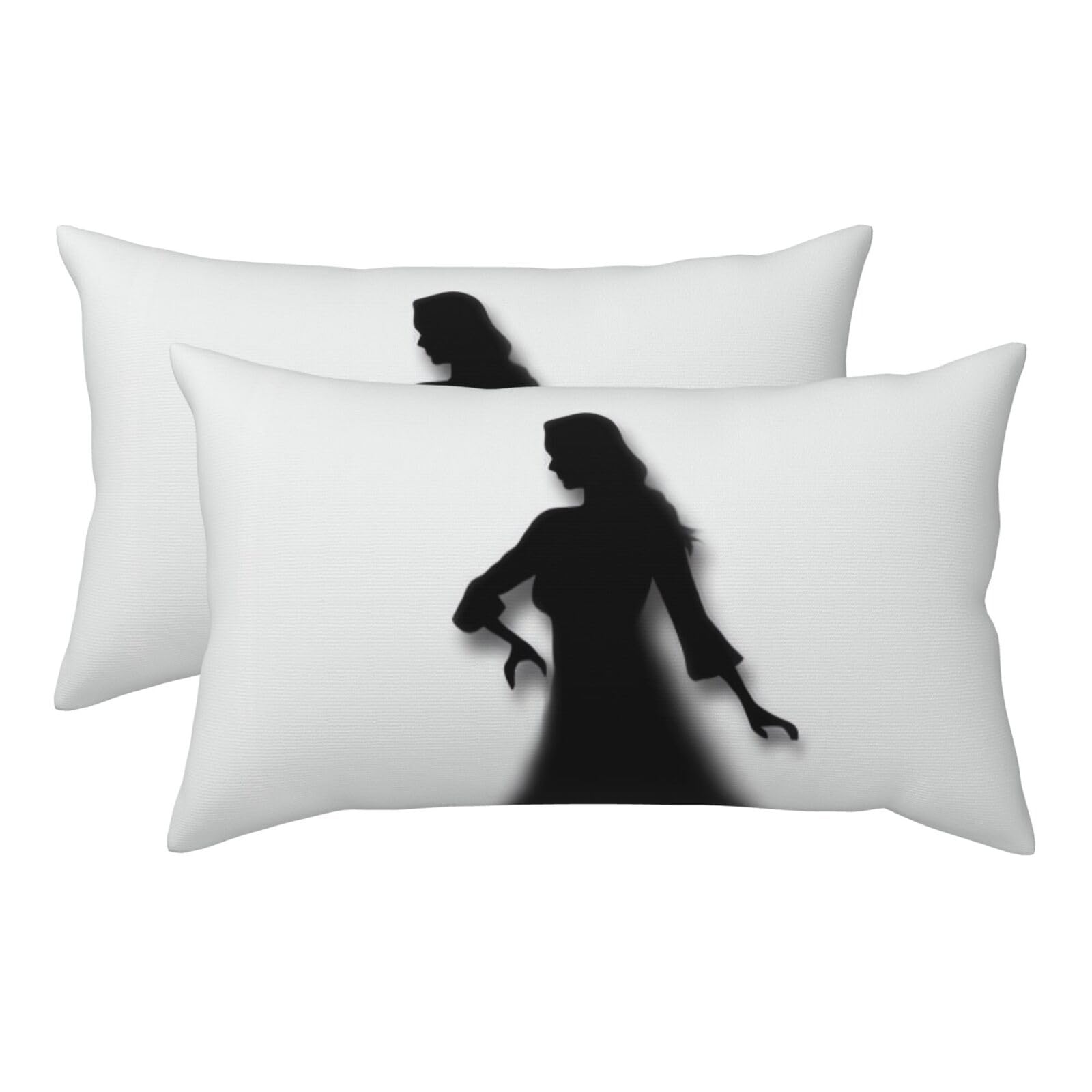 Taies d'oreiller très grand lit silhouette femme 50x90 cm