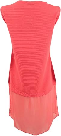 Alfani Womens Ribbed Mixed Media Blouse