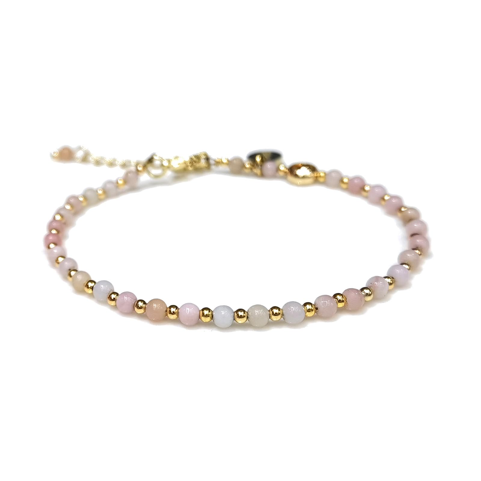 CXYWBD 3 mm verstellbares -Armband mit natürlichem edelstein für Frauen, Energie-edelstein-Charm-schmuck, Geburtstagsgeschenk, 18 cm