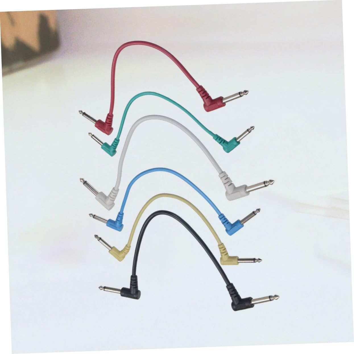 Toyvian 18stücke Rechtwinkliges Gitarrenkabel Für Effektpedale Robuste Und Langlebige Verbindungsleitung Gitarren Und Effekte Für Musiker Und Pedalboards