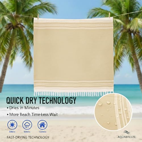 Image of Yongoes Oversized Turkish Beach Towel Blanket Cotton Giant XL Sandproof Towels Huge Linen XXL Extra Large Big Throw Quilt Blankets for Adults Cloud Travel Camping Glamping Accessories Essentials