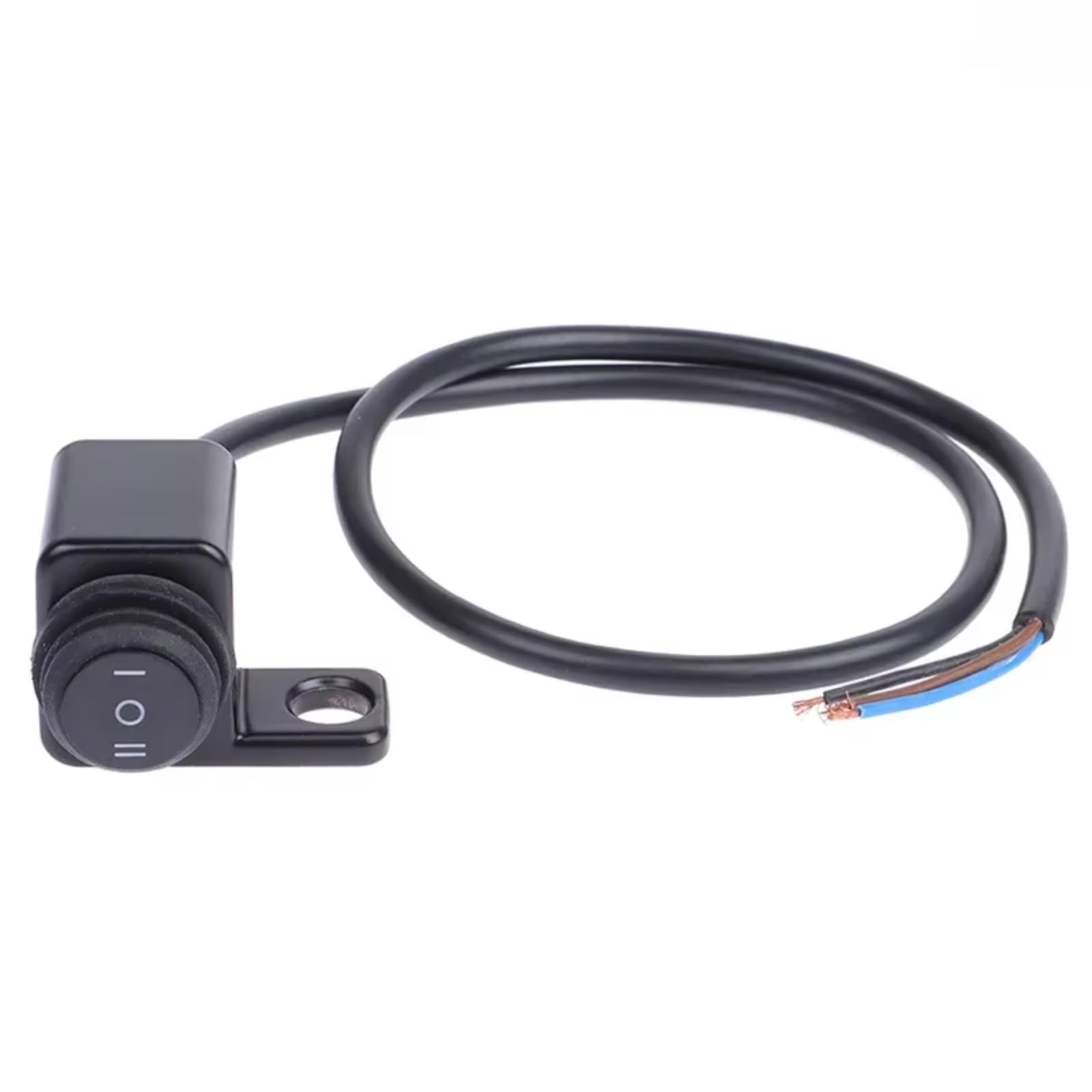 Interrupteurs De Moto De 10 Mm De Diamètre Base De Rétroviseur En Plastique Phare Double Clignotant Interrupteurs Multifonctions Modifiés Contacteur d'Allumage(Right Hole)