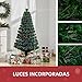 HOMCOM Árbol de Navidad 150cm Artificial Árboles de Abeto con Soporte Fibra...