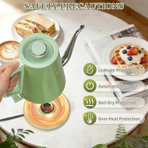 FuseBrew Gooseneck Electric Kettle 0.8L—Fast Boil, Precision Pour — view 5