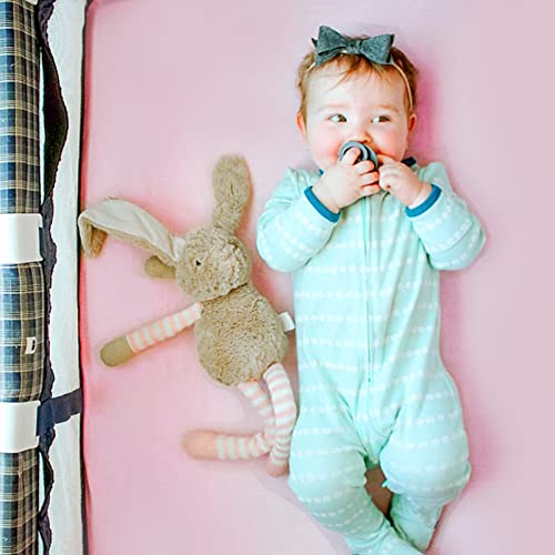 Pack N Play Sheets With Floral Pattern - 100% Organic Cotton Pack N Play Fitted Sheet - Premium Pack And Play Sheets - Pickle & Pumpkin Sheet Compatible As Graco Pack N Play Sheet & Mini Crib Sheets #TOP5