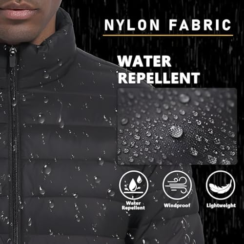 Image of Ben Martin Men's Nylon Jacket|Standard Length Puffer Winter Bomber Jacket|Stylish Jacket|Biker Casual Hoody Jacket