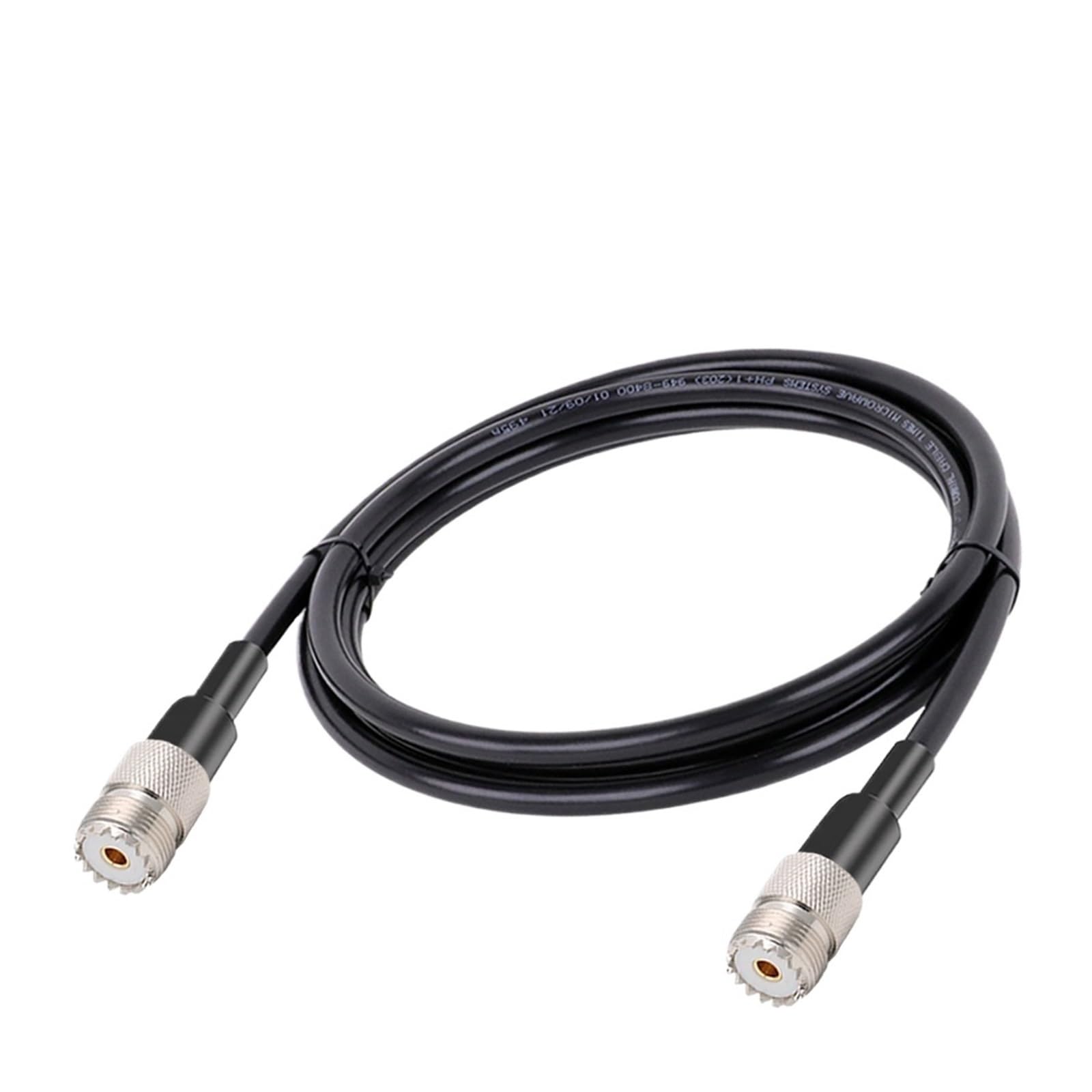 PL259 UHF SO239 Cavo jumper RG8X CB Antenna coassiale a bassa perdita 50 Ohm maschio a prolunga coassiale(UHF F to UHF F,8M)