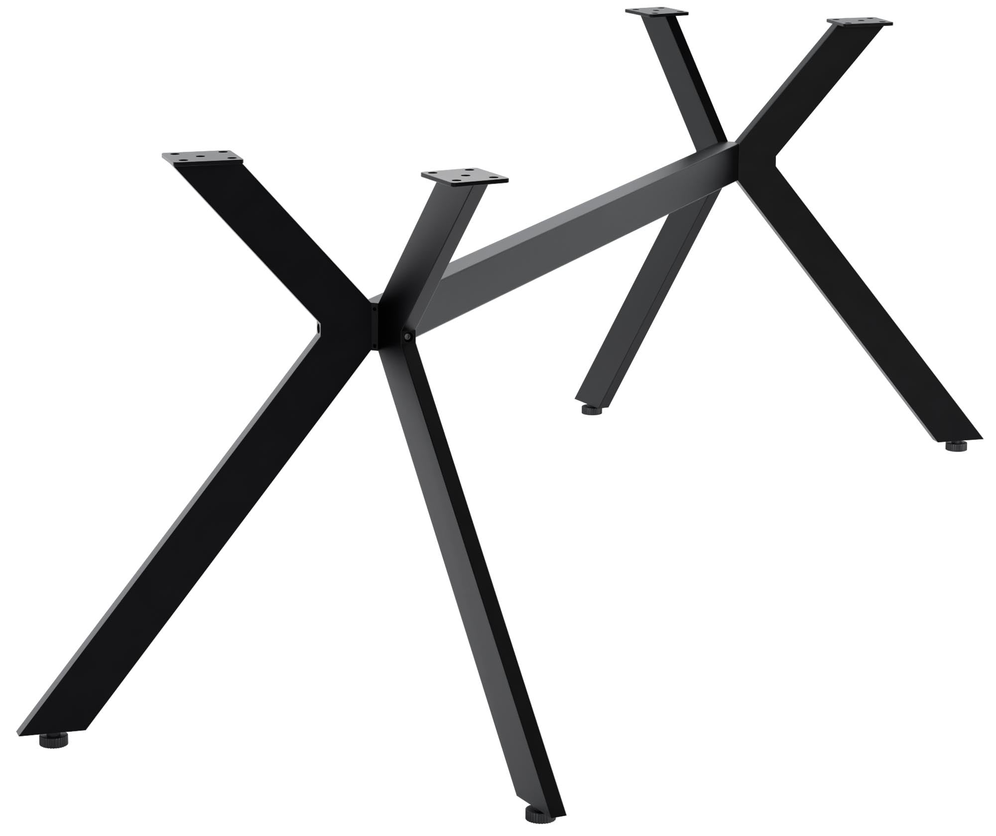 CLP Patas de Mesa Cascada Negras, Estructura en X para Comedor, Cocina y Escritorio, Ideal para DIY, soporta hasta 120 kg Color:Negro;Tamaño:L