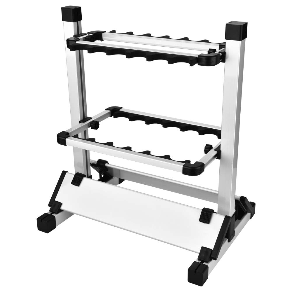 Support de Canne à Pêche en Aluminium - Portable pour 12 Trous de Tige