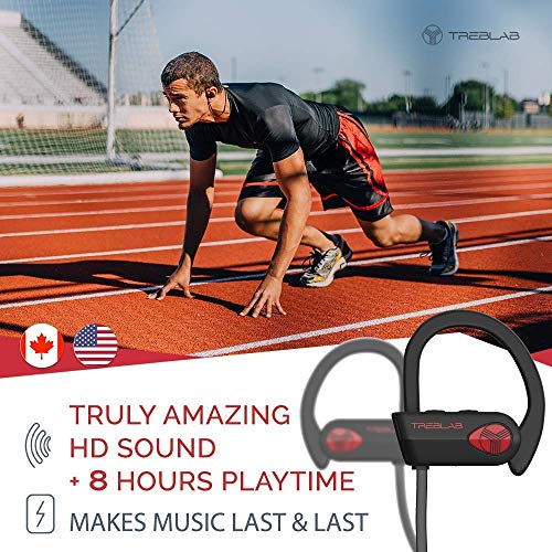 image for TREBLAB XR500 - Ultimate Cordless Bluetooth Running Headphones. Best S